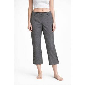 Talbots Herringbone Cropped Pants – Size 10P – Gray/Black